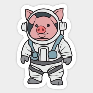 Cute Astronaut Pig Sticker